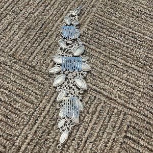 Bridal jewelry set bracelet, earrings, hairpiece